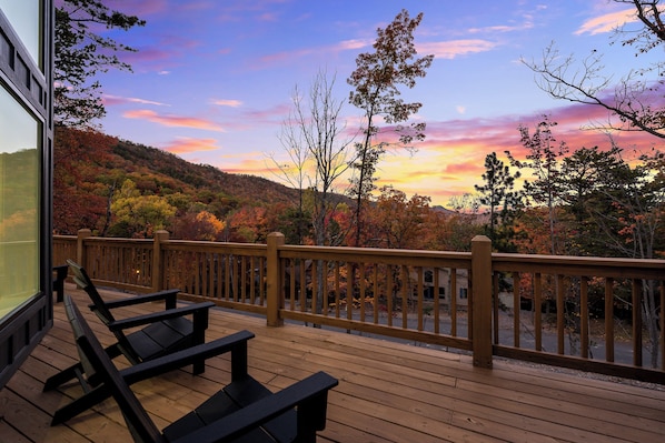 Breathtaking mountain views from the front porch and stunning A-fram windows that bring the outdoors and gorgeous Shenandoah valley inside.