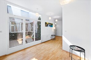 Natural light shining through the windows in the common area.