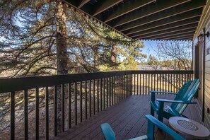 Serene Views: Enjoy tranquil mountain and golf course views from your private balcony.