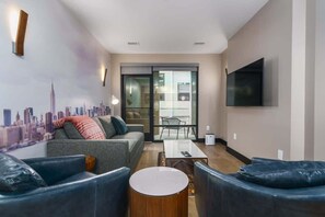 Living Room & Entrance to private balcony