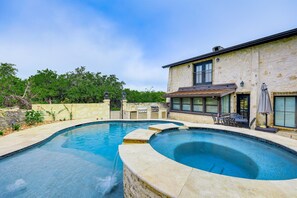 With over 250 days of sunshine and warm weather year-round, you can enjoy a swim in the heated pool or unwind in the hot tub nestled in the backyard.