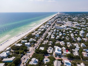 100 yards to the private Seaside beach entrance