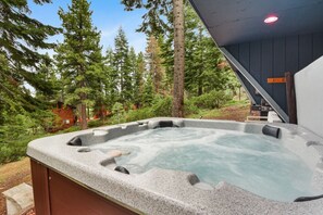 Outdoor hot tub.