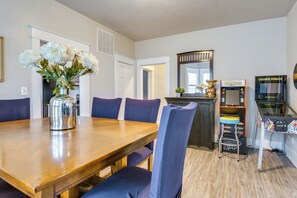 Dining Area | 3 Arcade Machines | Vintage Candy Dispenser
