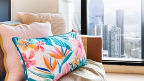 Capture city magic through the windows of our modern living space