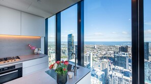 Kitchen with stunning view of the City
