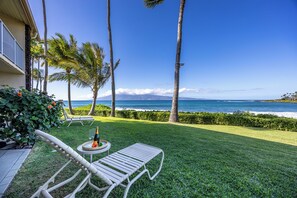 View of Molokai from lanai of A102
