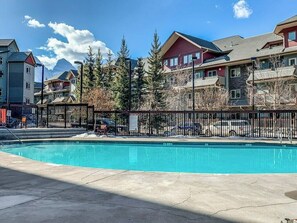 Large outdoor heated pool