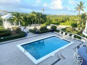A LARGE  HEATED POOL