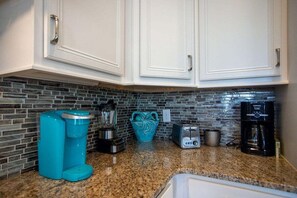 Start your morning right with a fully stocked coffee station.