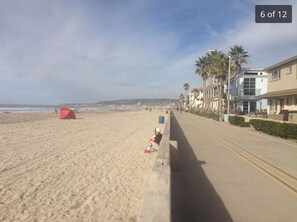 A view north along the boardwalk right in front of our building.