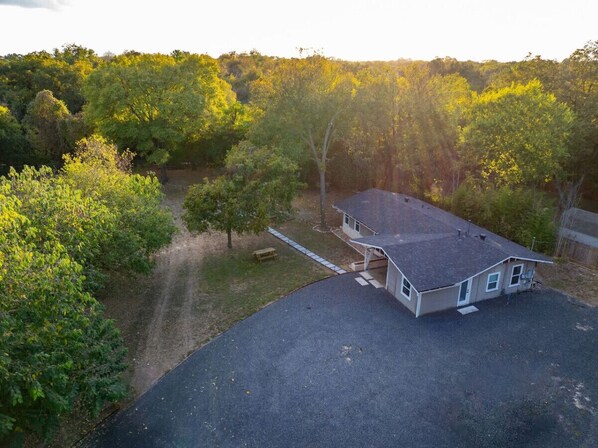 1 acre of privacy! Bring your running shoes & go for a walk!
