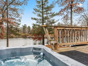 Hot tub view of lake