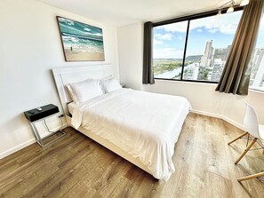 Bedroom with ocean & canal view