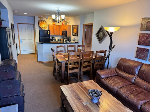 Living room and kitchen