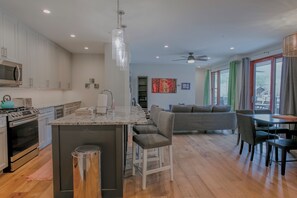 Bright, open living area with expansive mountain views.