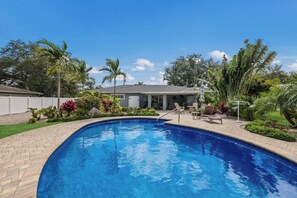 The heated pool makes for warm swims any time of year!