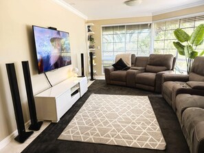 Theatre room - comfy recliners, huge smart TV