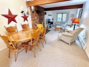Open living/dining area