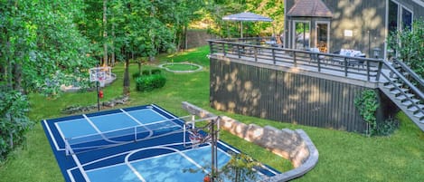 Outdoor basketball court