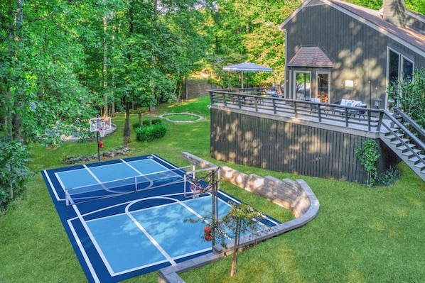 Outdoor basketball court