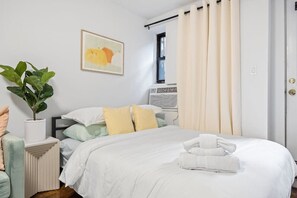 Fresh and vibrant bedroom with natural light