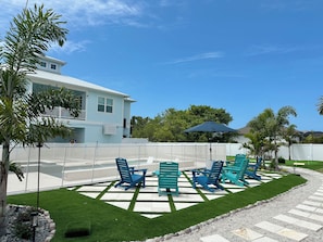 Relaxing backyard behind our pool area
