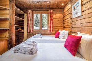 Drift to sleep in a comfortable bed after a day outside.