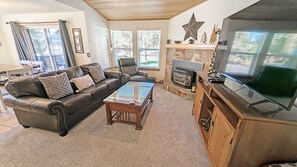 Living Area with Gas Fireplace, Smart TV, Comfortable Seating