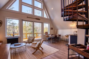 Open concept living room/dining room.