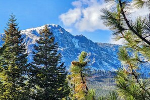 Mount Tallac: our most scenic peak. (zoomed in photo from upper side deck)