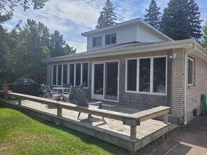 OVERALL:  The great backyard deck at the larger house.