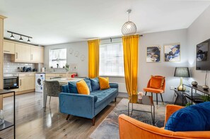 Relax with family and friends in our super stylish living space