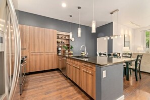 Chef's Kitchen with Stainless Steel Appliances