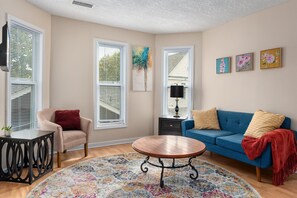 Tulip House offers two apartments - this is the lower living room.