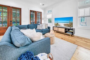 Living room with flat screen TV