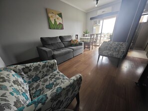 Sala de estar e TV tudo climatizado