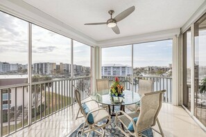 Screened Corner Lanai with beautiful water views