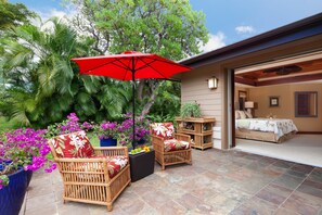 Enjoy a fresh cup of Kina Coffee on the lanai in the morning!