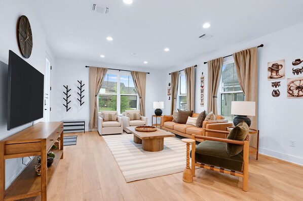 Stream your favorite movies & shows in the stylish, inviting living room