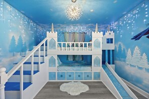 Frozen Castle with 2 Twin Beds and a Slide