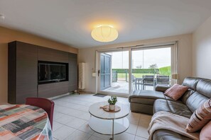 Living room with sofa and television