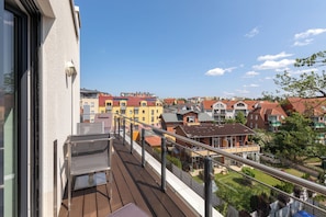 Ferienwohnung Anastasia Waren Schlafzimmer Balkon