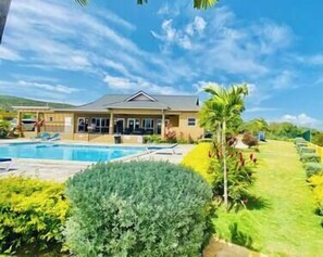Relax in the sun lounger and take in the view