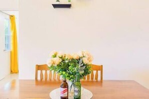 A dining space where you can share meals, laughter, and stories from your adventures.