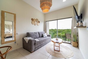 Welcome to your cozy living room—perfect for relaxing after a day of adventure