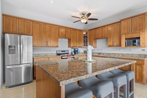 large fully equipped kitchen with all new appliances