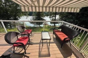Deck with lake view