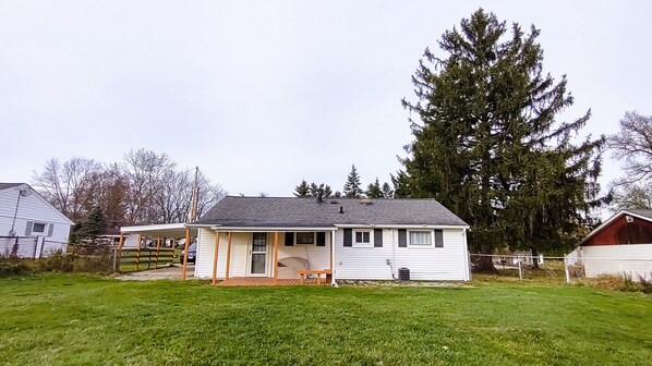 Back view of the house