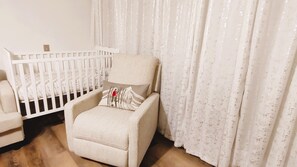 Living room crib and rocking chair